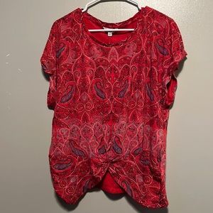 NWT Lucky Brand Cap Sleeve Tee